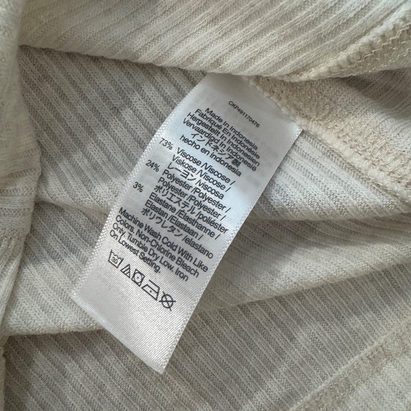 Madewell Ribbed Turtleneck Long-Sleeve Tee • size small • NT768 • NWT - Picture 13 of 15